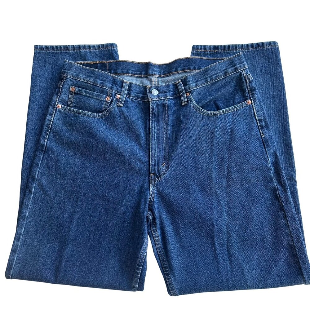 Levis 550 Mens Relaxed Fit Jeans W36 L32 Blue Denim Classic Style Original NWT - Picture 4 of 13